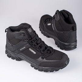 Scarpe da trekking stringate da uomo DK con tomaia alta nero 1
