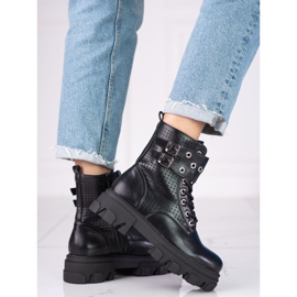 Borse da donna traforate sulla piattaforma Shelovet nero 2