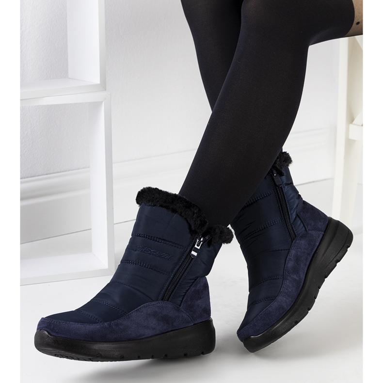 Doposci trapuntati blu navy Azmarin 1