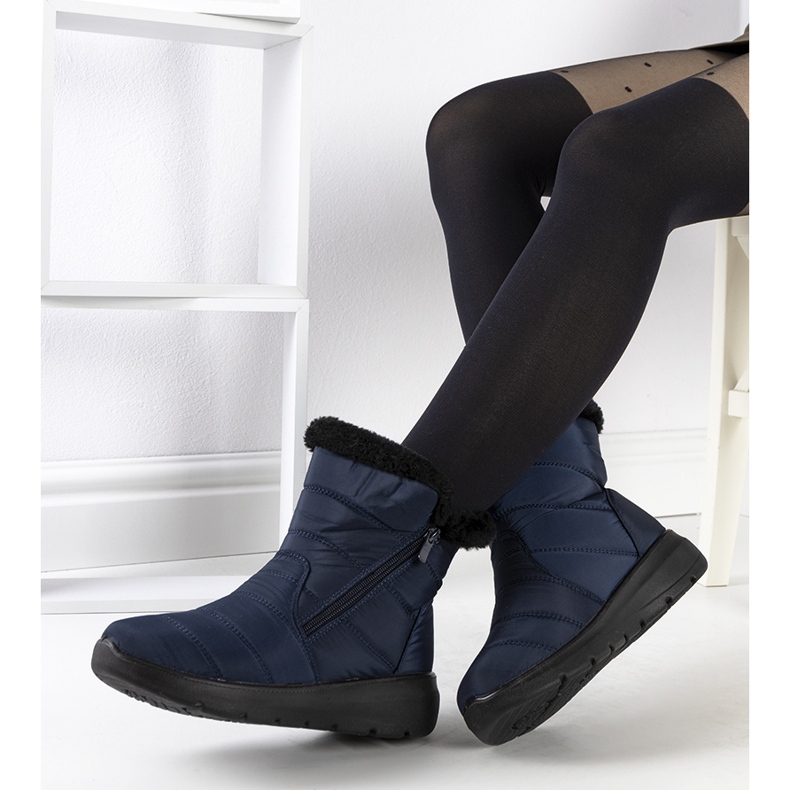 Stivali trapuntati blu navy di Blibrey 1