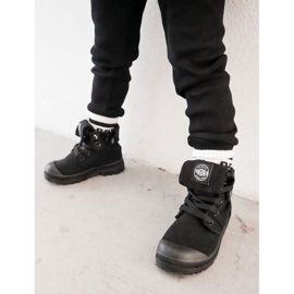 PA1 Sneakers alte da bambino nere Tobby nero 1