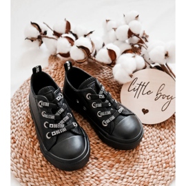 Sneakers in pelle per bambini Big Star KK374061 Nero 2