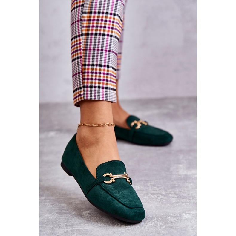 FB2 Mocassini classici in pelle scamosciata verde Roddie 1