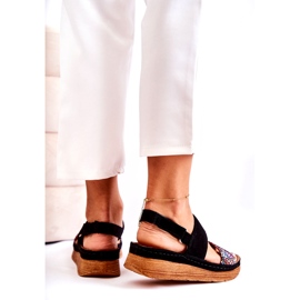 Sandali da donna in pelle Maciejka 04142-20 Nero multicolore 3