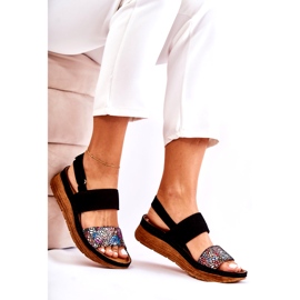 Sandali da donna in pelle Maciejka 04142-20 Nero multicolore 2
