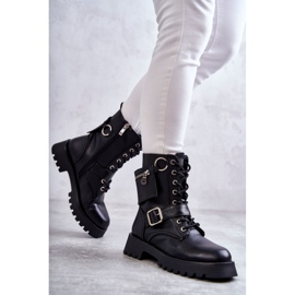 Stivali In Ecopelle Sul Tacco Piatto Black Marlis nero 2