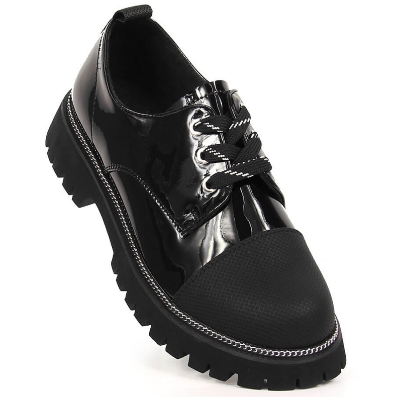 Scarpa da donna in pelle laccata nera Artiker nero 1