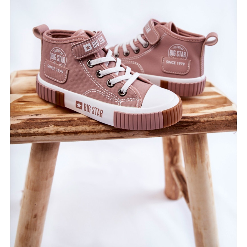 Sneakers alte da bambino Big Star KK374016 Rosa 1