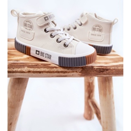 Sneakers alte da bambino Big Star KK374015 Bianche bianca bianca 1