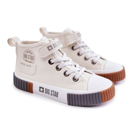 Sneakers alte da bambino Big Star KK374015 Bianche bianca bianca 2