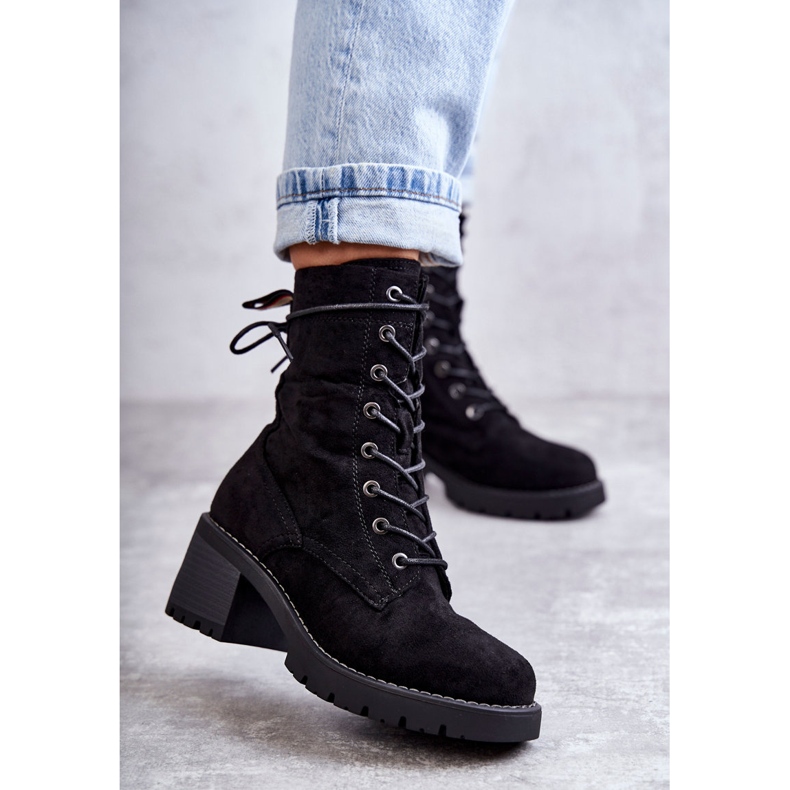 Stivali caldi da donna su tacchi alti Julieta Black nero 1