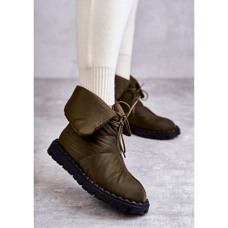 Stivali da donna in materiale isolante Green Emelie verde 1