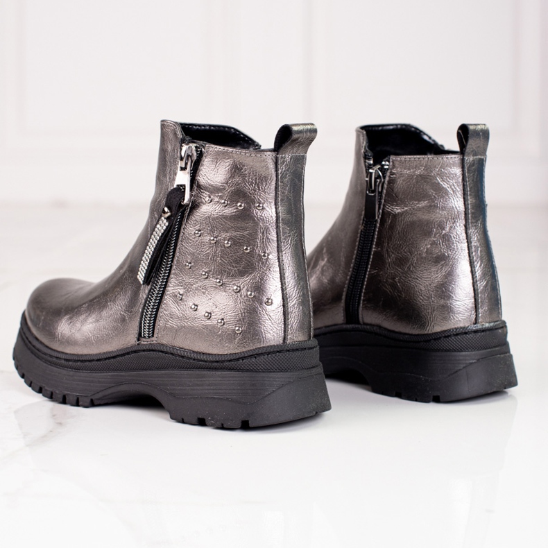 W. Potocki Scarpe per ragazze Potocki argento d'argento 2