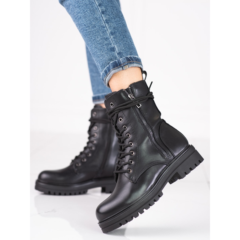Borse nere da donna con cerniera Shelovet decorativa nero 2