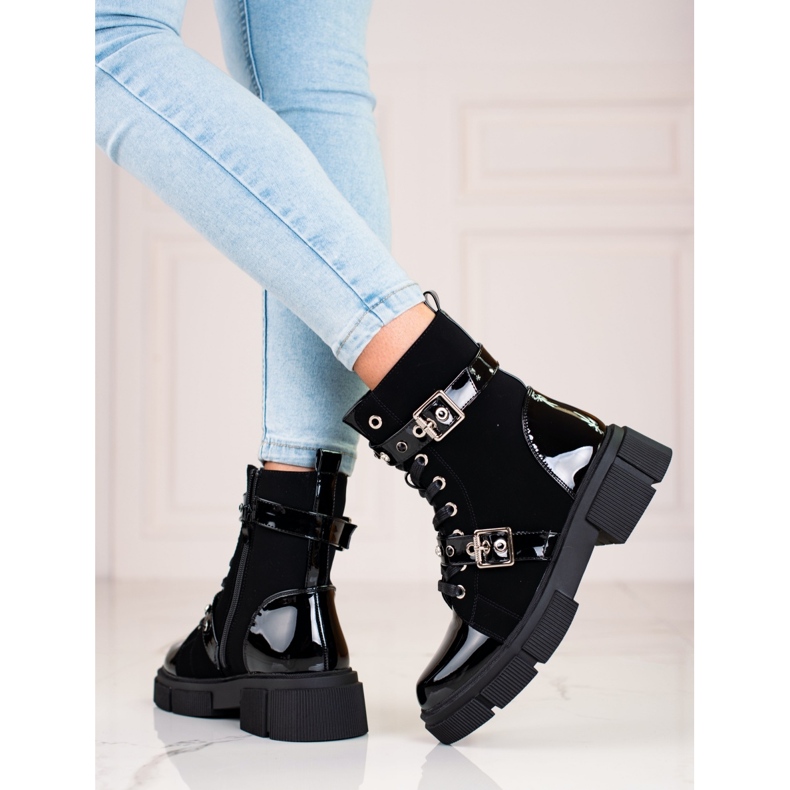 Borse da donna Shelovet nere con fibbie nero 1