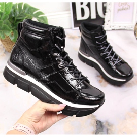 Sneakers nere con plateau da donna Bugatti nero 1