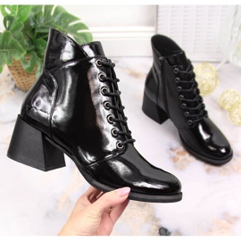 Stivali caldi da donna Vinceza neri con tacco decorativo nero 1