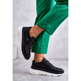 Vinceza Scarpe sportive da donna in pelle nera Camrose nero 1