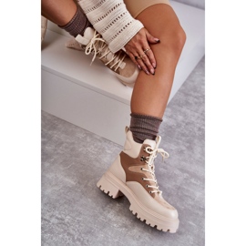 PS1 Stivali Caldi Trappers Beige-Marrone Settimo multicolore 2