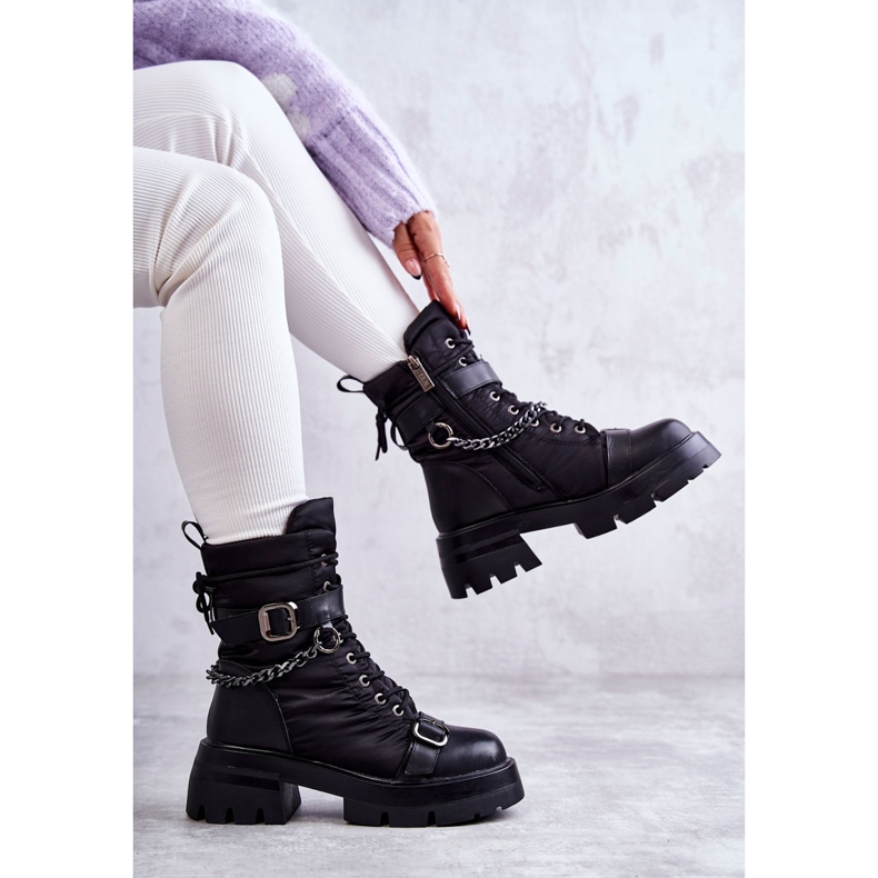 Doposci da Donna Con Catena GOE KK2N4018 Nero 1