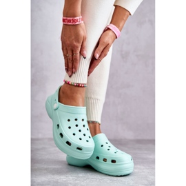 FS1 Ciabatte in schiuma da donna Mint Crocs Coline verde 2