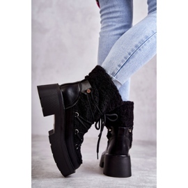 Doposci da donna di colore nero Sanna con montone 2