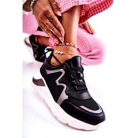 Sneaker sportivi neri alla moda femminile nero 3