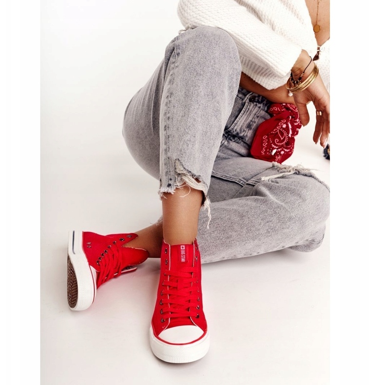 Sneakers Donna Big Star Alta Rosso DD274334 4