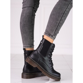 Stivali Shelovet Jodhpur da donna con allacciatura nero 1