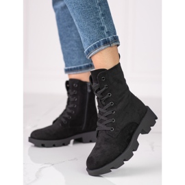 Borse Shelovet in camoscio nero stringato da donna 2