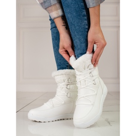 Doposci da donna sulla piattaforma Shelovet bianco bianca 1