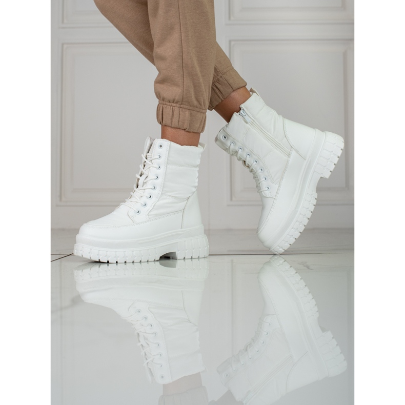 Doposci da donna bianchi con allacciatura Shelovet bianco 2