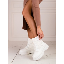 Doposci da donna con velcro Shelovet bianco 2