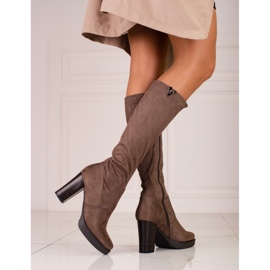 M.Daszyński Stivali da donna Daszyński su palo marrone 1