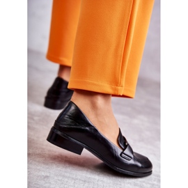 Vinceza Mocassini alla moda in pelle nero Trine 2