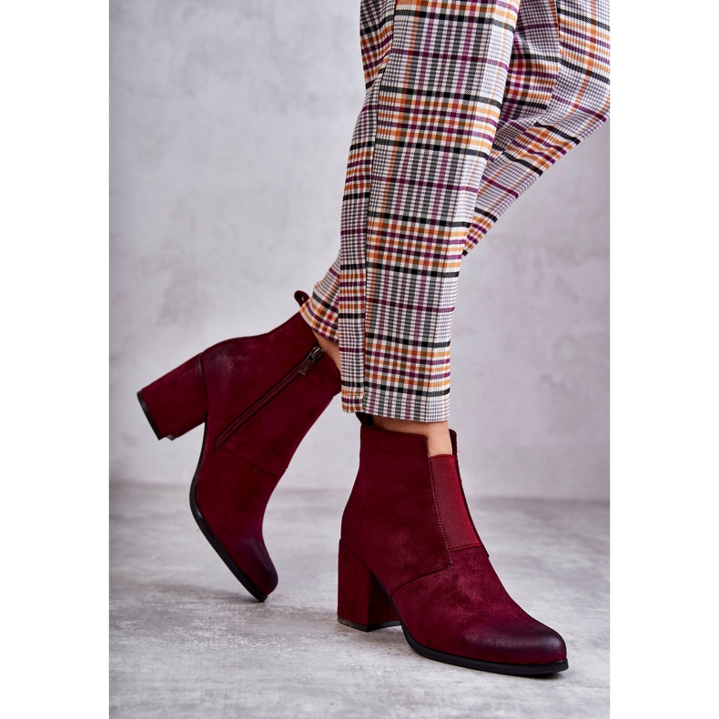 PL4 Stivaletti classici in camoscio La.Fi 260035WI-SU Bordeaux rosso multicolore 1