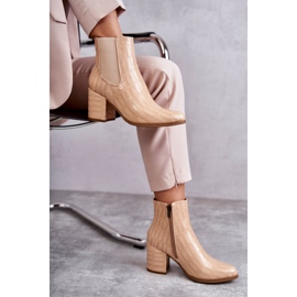 Stivaletti in pelle di serpente La.Fi 260038BE-XC Beige 1