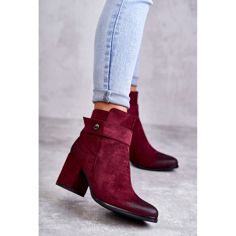 PL4 Stivaletti in camoscio da donna La.Fi 260041WI-SU Rosso multicolore 1