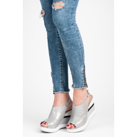 Vices Scarpe comode con zeppa grigio 1