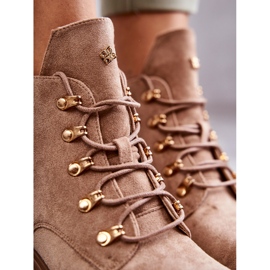 S.Barski Stivali classici da donna in pelle scamosciata beige Telma 2