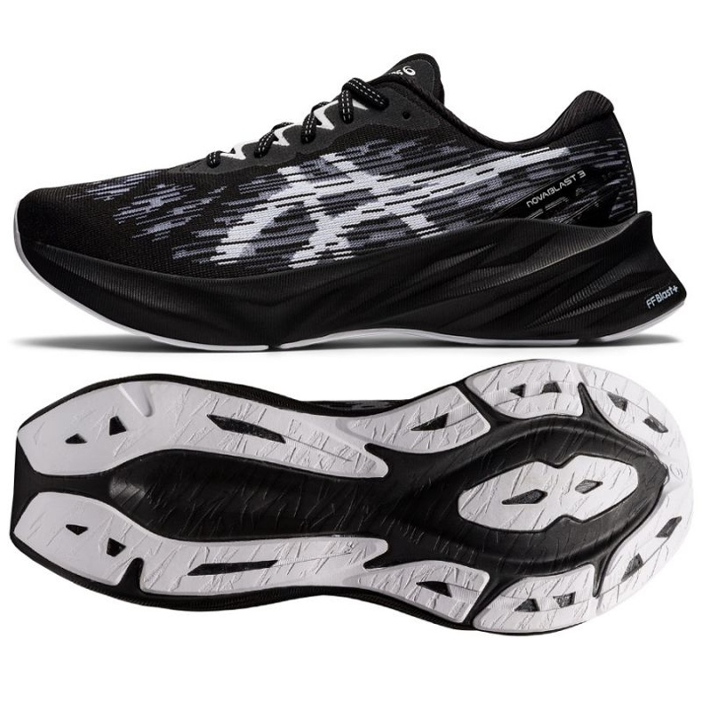 Asics Novablast 3 M 1011B458 002 scarpe da corsa bianca nero 1