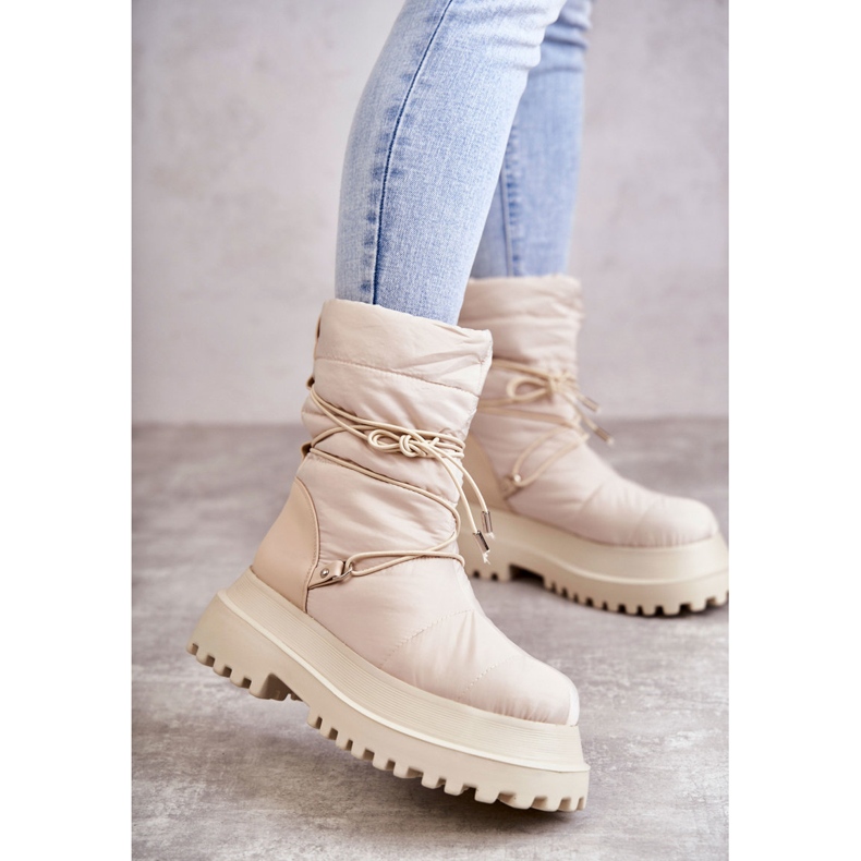 FS1 Stivali da neve da donna sulla piattaforma Lilou beige 1
