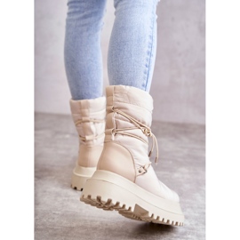 FS1 Stivali da neve da donna sulla piattaforma Lilou beige 2