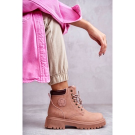 Stivali caldi in pelle rosa Felicia Trappers 1