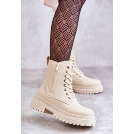 Stivali da donna in pelle calda Dorchen beige chiaro 1
