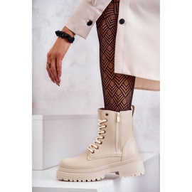 Stivali da donna in pelle calda Dorchen beige chiaro 2