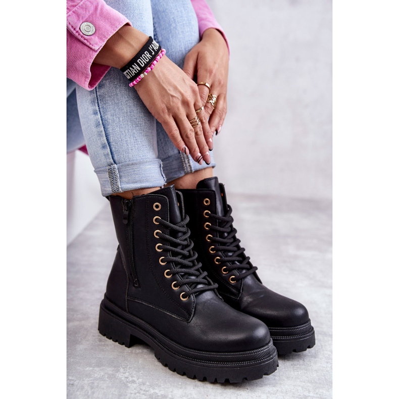 Stivali in pelle calda da donna neri Dorchen nero 1