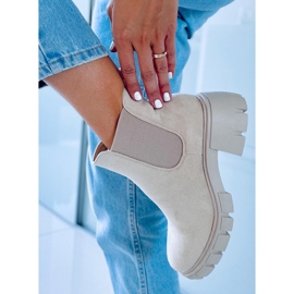 Stivaletti Chelsea da donna Aime Beige Suede 1