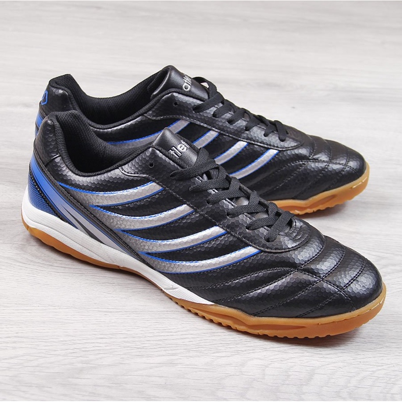 Scarpe sportive indoor da uomo Atletico nere e argento nero 1
