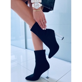 PA1 Stivali con tacco Tina Black trasparente nero 2